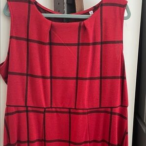 Piphany Red and Black Plaid Dress